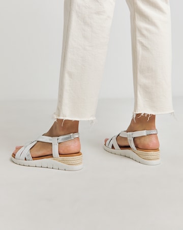Senna Leather Tubular Sandal - Extra Wide Fit (EEE)