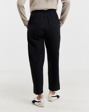 Black Barrel Leg Jersey Trouser