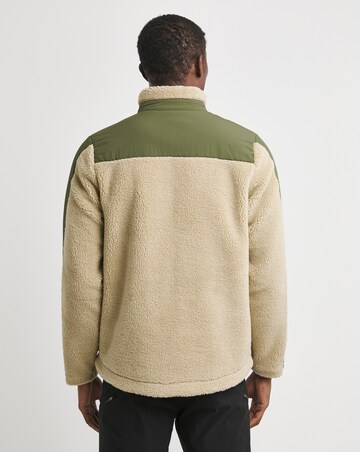 Snowdonia Ecru Borg Panel Detail Jacket