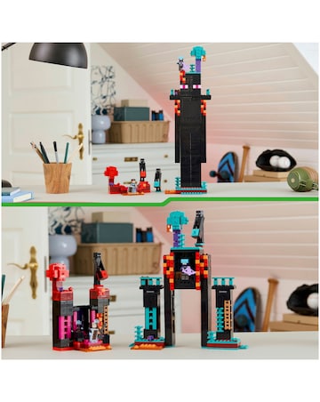 LEGO Minecraft The Enderman Tower Building Toy for Kids, Gamer Gift 21279