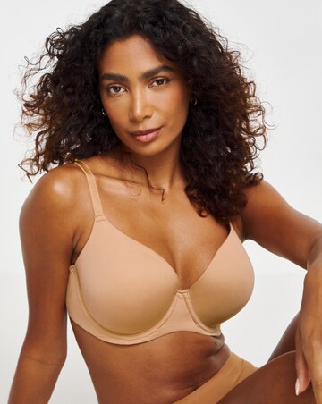 Pretty Secrets Feather Touch Moulded T Shirt Bra (B-F) Nude 4