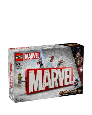 LEGO Marvel: MARVEL Logo & Minifigures Collectible, Buildable Set 76313