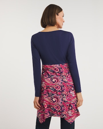 Joe Browns Navy Printed Paisley Jersey Tunic