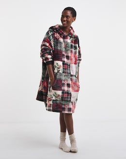 Joe Browns Christmas Patchwork Hooded Lounge Dress