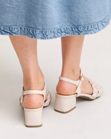 Jacinda Twin Strap Block Heeled Sandals Wide E Fit