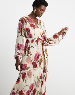 Joanna Hope Pleated Wrap Dress