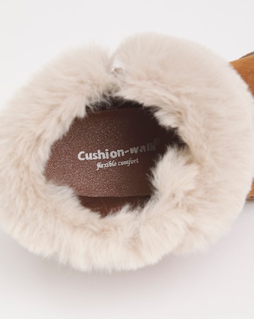 Cushion Walk Fur Collar Crepe Sole Boot Extra Wide EEE Fit
