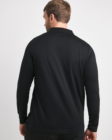 Premium 100% Mercerised Zip Polo- Black