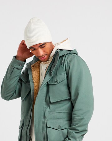 Khaki 4 Pocket Hooded Cotton Jacket