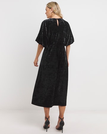 Crushed Velvet Midi Tea Dress