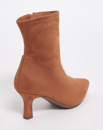 Ally Kitten Heel Sock Boot - Extra Wide Fit (EEE)
