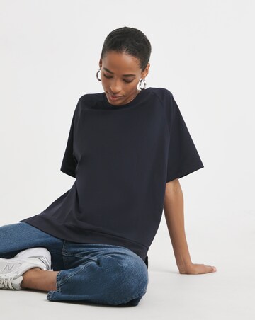 Pure Cotton Crew Neck Raglan T-shirt