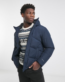 Jack &amp; Jones World Puffer Coat - Navy