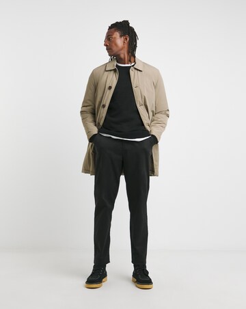 Crew Neck Black Acrylic Knitted Jumper