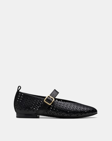 Clarks Black Fawna Jane Leather Ballerina Standard Fit