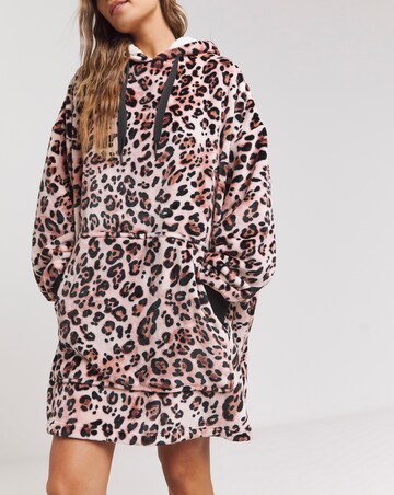 Pretty Secrets Oversized Hooded Lounge Dress with Elasticated Sleeve and Socks