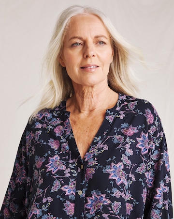 Julipa Lace Trim Printed Blouse