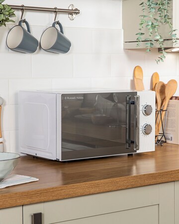 Russell Hobbs RHMM715 17Litre Textured Honeycomb Manual Microwave- White