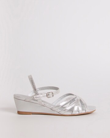 Peep Toe Wedge Occasion Sandal - Wide Fit (E)