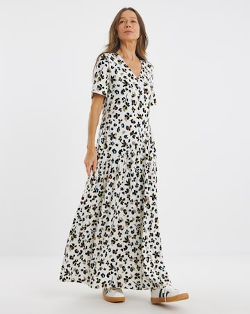Asymmetric Seam Maxi Dress