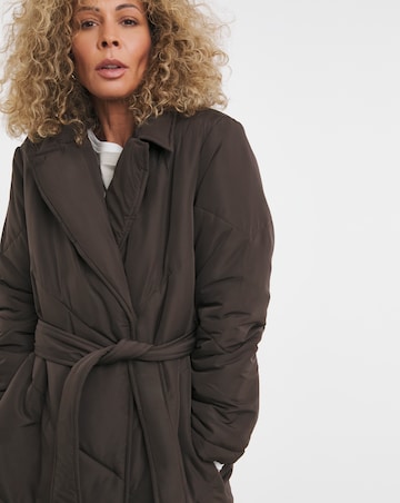 Chocolate Padded Robe Coat