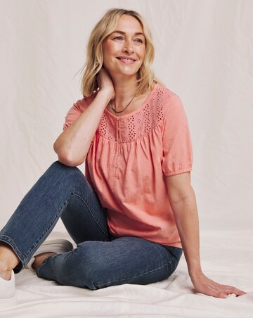Julipa Broderie Detail Jersey Top