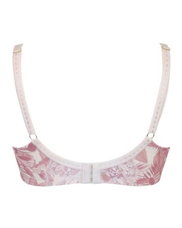 Pour Moi Bliss Full Cup Wired Non Pad Side Support Bra Pink/Leaf