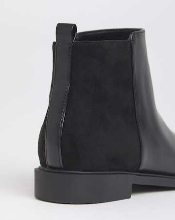 Ruth Classic Mixed Material Ankle Boots - Extra Wide Fit (EEE)