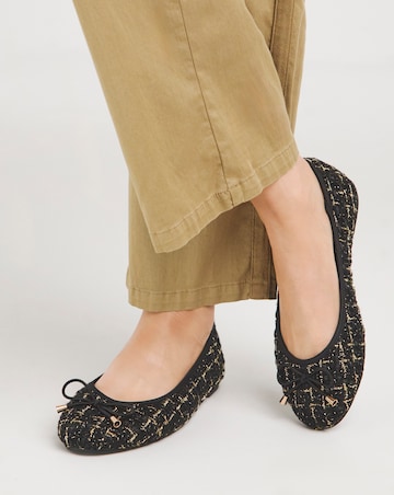 Selena Classic Flat Ballerina Shoes Extra Wide EEE Fit