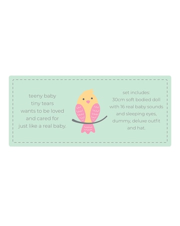 12-Inch Teeny Tiny Tears Baby with 16 Sounds