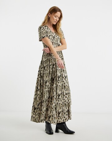Asymmetric Seam Jersey Maxi Dress