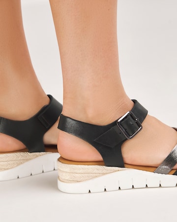 Sinead Leather Crossover Sandal Extra Wide EEE Fit
