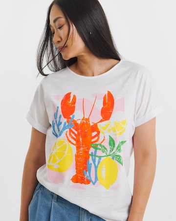 White Summer Graphic T-Shirt