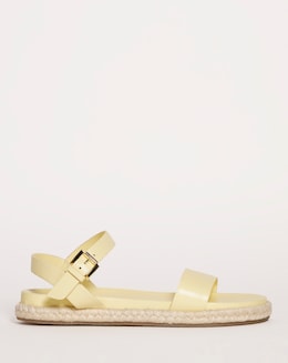 Leather Ankle Strap Espadrille - Extra Wide Fit (EEE)
