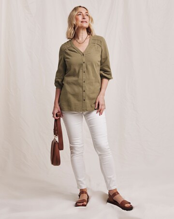 Julipa Textured Lace Trim Blouse