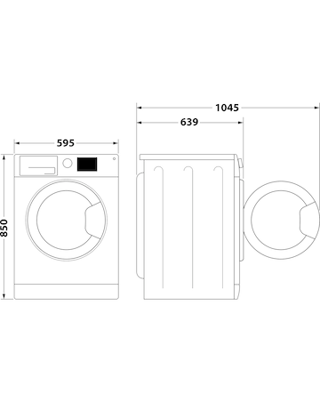 Hotpoint NSWM 1046 GG UK 10kg, 1400rpm, Washing Machine - Silver