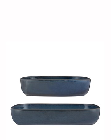 Mason Cash Reactive Glaze Blue Set of 2 Rectangle Oven Dishes