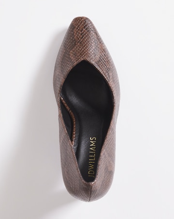 Heeled Court Shoe - Wide Fit (E)