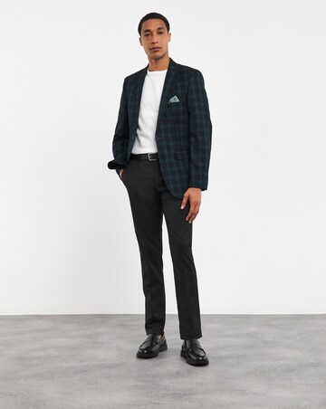 Tonal Tartan Check Suit Jacket
