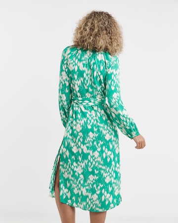Printed Belted Kaftan Dress