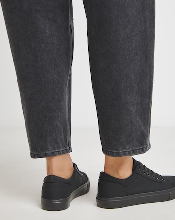 Ryder Lace Up Canvas Trainer - Wide Fit (E)