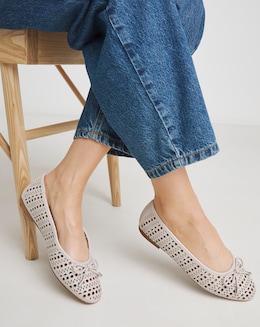 Hope Laser Cut Ballerinas - Extra Wide Fit (EEE)