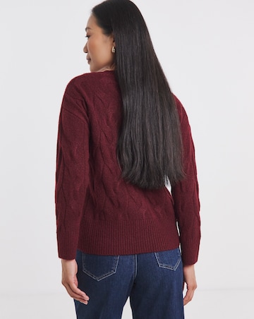 Wine Cable Cardigan
