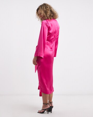 Satin Wrap Dress