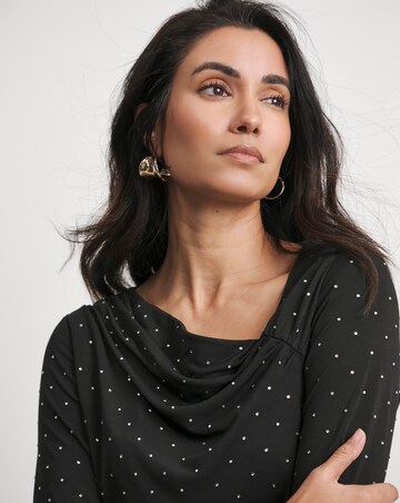 Joanna Hope Jersey Top With Studs