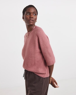 Cosy Yarn Rose Short Sleeve Jumper