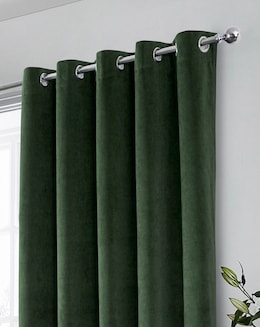 Hampton 100% Thermal Blackout Eyelet Velvet Curtain