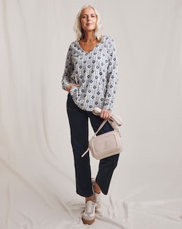 Julipa Button Shoulder Pure Cotton T-Shirt