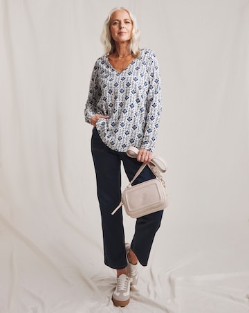 Julipa Button Shoulder Pure Cotton T-Shirt