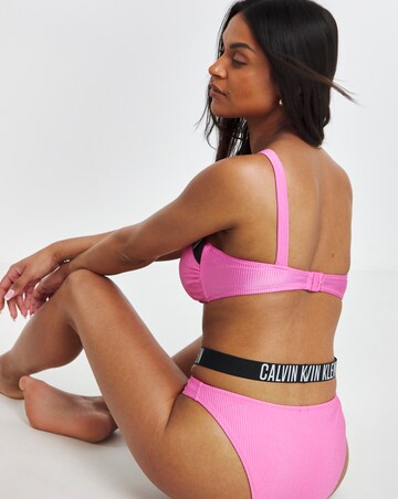 Calvin Klein Intense Power Rib One Shoulder Bikini Top